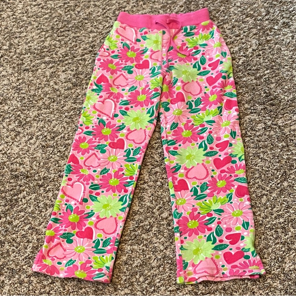 Lilly Pulitzer Drawstring Stretch Terry Jordan Pants Pink Lucky in Love 7